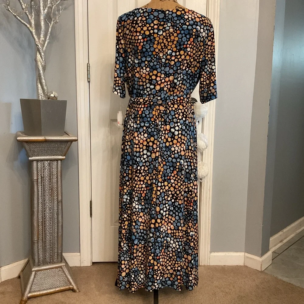 Kasper Printed Fit and Flare Midi Dress - Picture 3 of 6